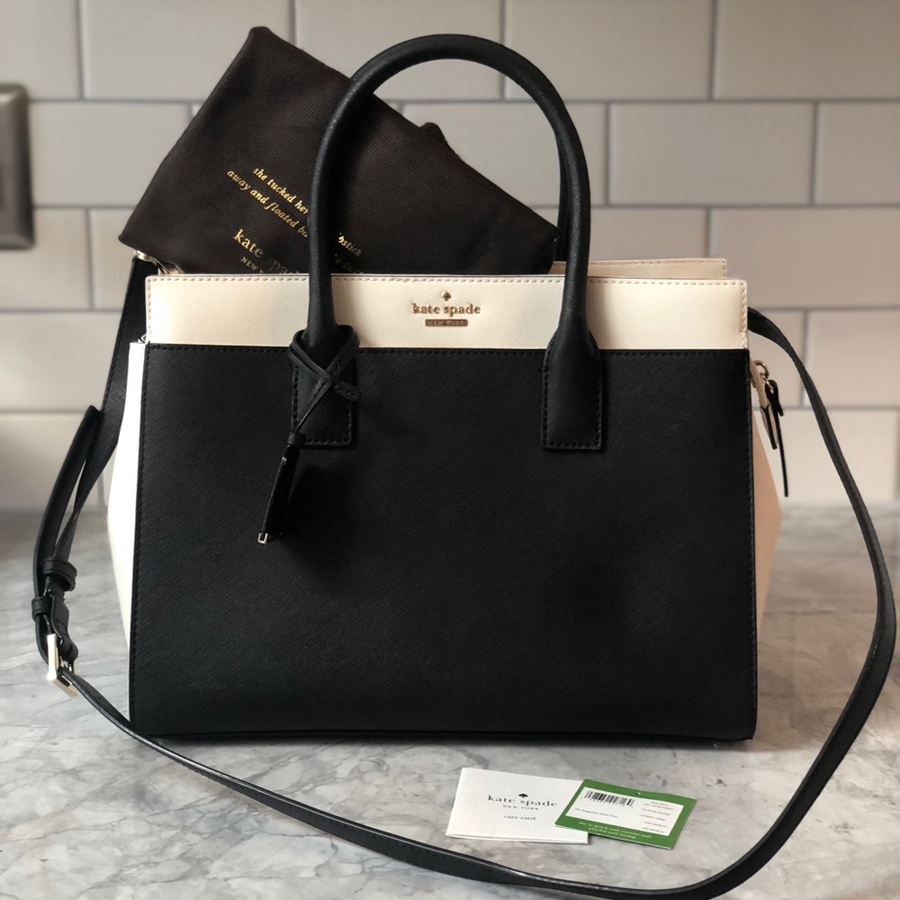 Kate Spade Candace Satchel black and cement